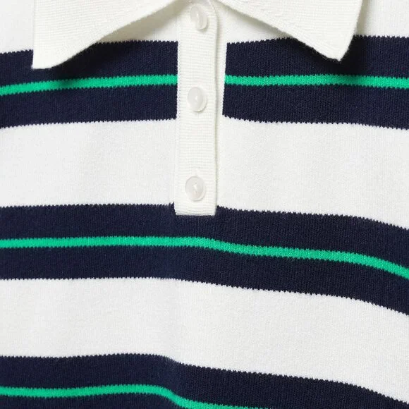 NWT MANGO - Striped polo-neck sweater - Picture 3 of 6